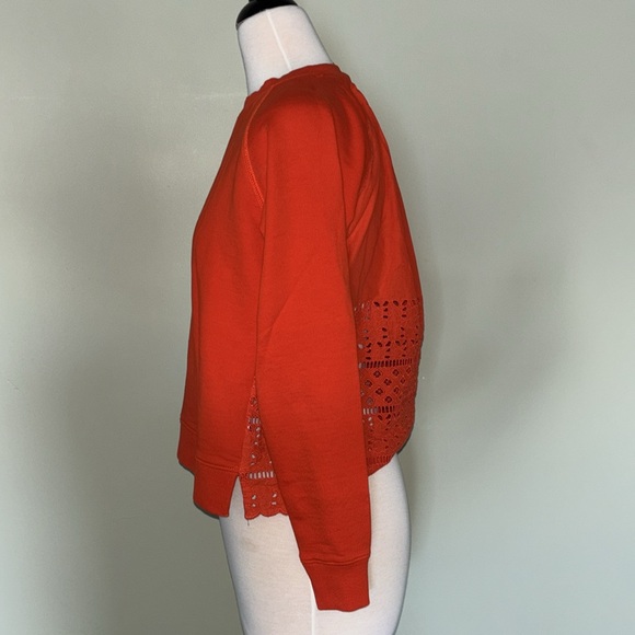 JCREW orange long sleeve with keyhole back design top blouse in women’s XS - Picture 3 of 6